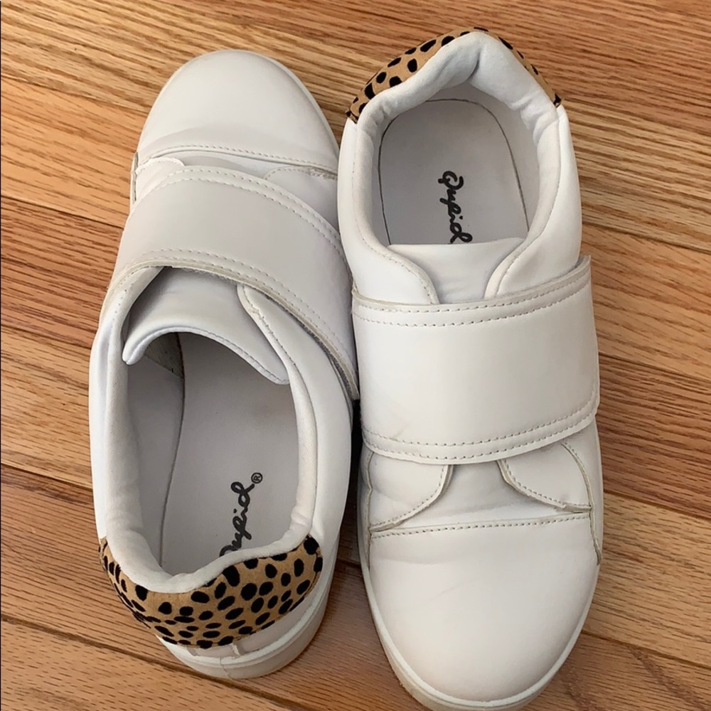 White Velcro sneakers